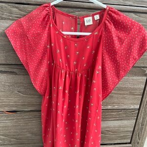GAP Red Floral Dress